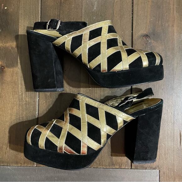 Jeffrey Campbell metallic clogs - Picture 1 of 9